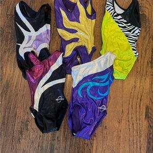 Set of 5 OberseeGymnastics Leotards xxs and xs